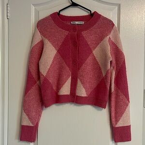 Pink Zara Cardigan | size M